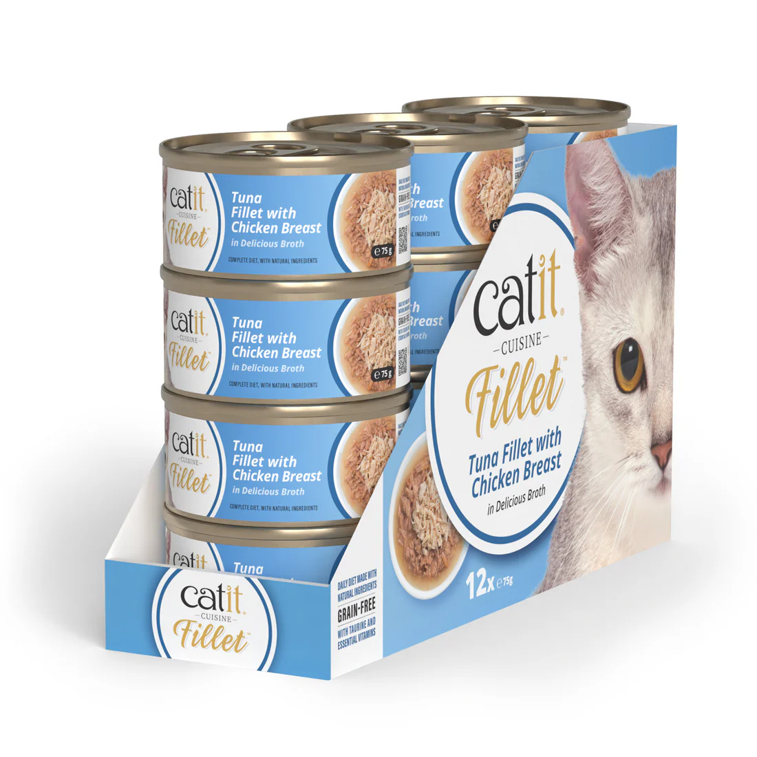 Catit Cuisine Tuna Fillet with Chicken, 12 x 75 g