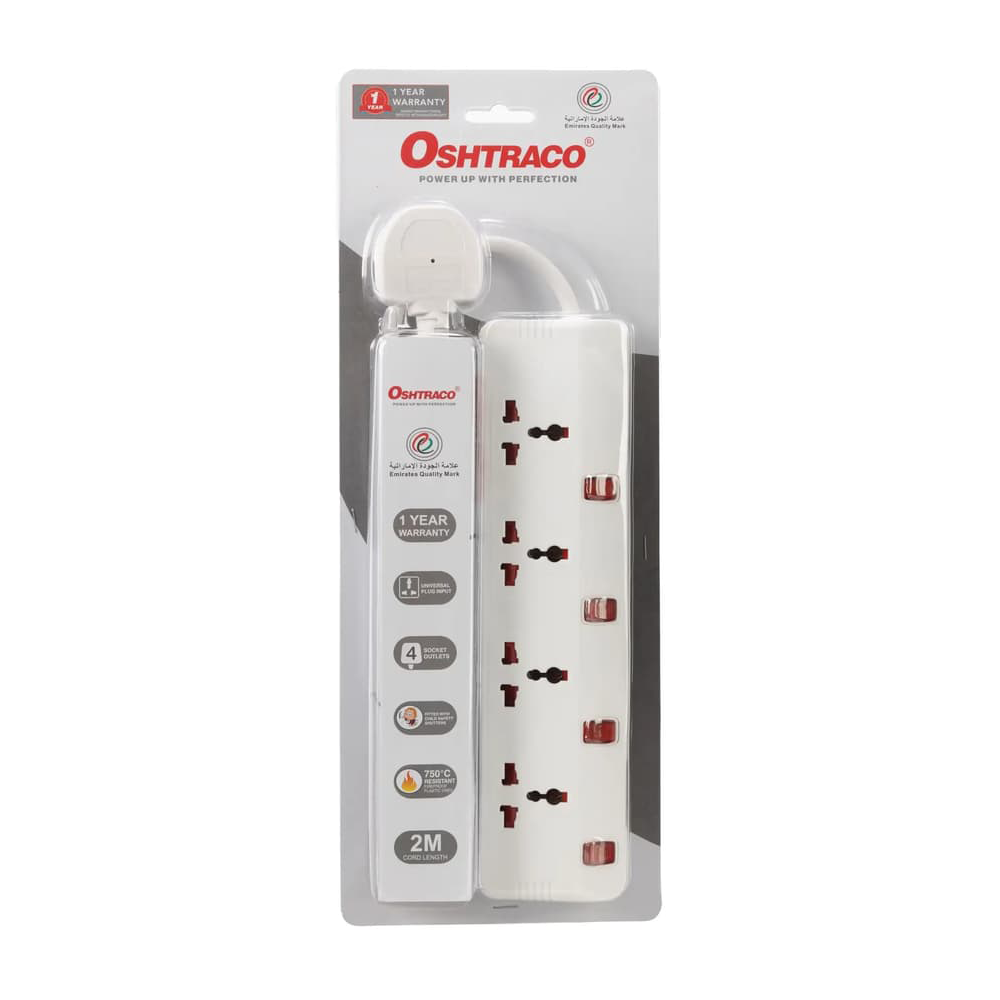 [OTC-LW144-2M] Oshtraco | 4 Way Universal Switch Ext with Cord (2 meters)