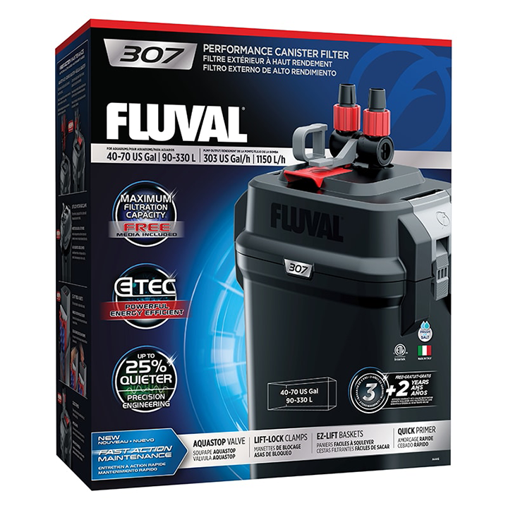 [HAA447] Fluval 307 Canister Filter, 40-70 US Gal / 90-330 L