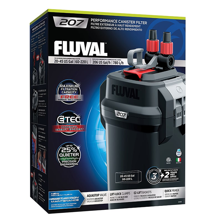Fluval 207 Canister Filter, 20-45 US Gal / 60-220 L