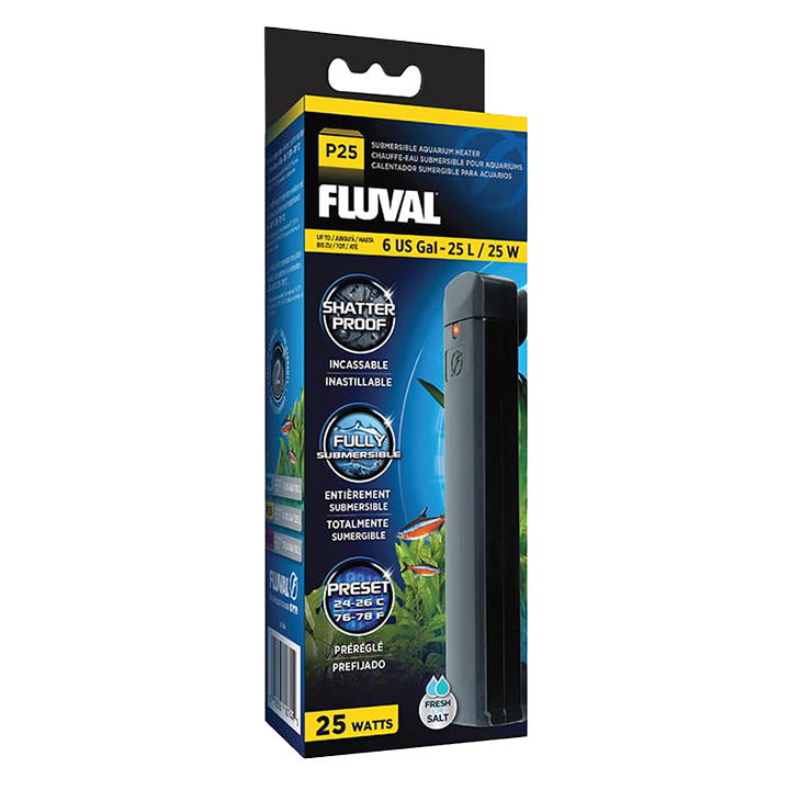 Fluval P25 Submersible Heater, 25W, up to 6 US Gal / 25 L