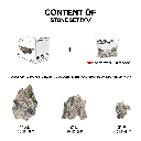 WIO | Stones - Grey Fossil Wood Stone Set