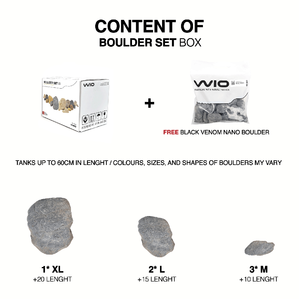 [WI52999] WIO | Boulders - Black Venom Boulder Set (Boulder Set Nano Box)