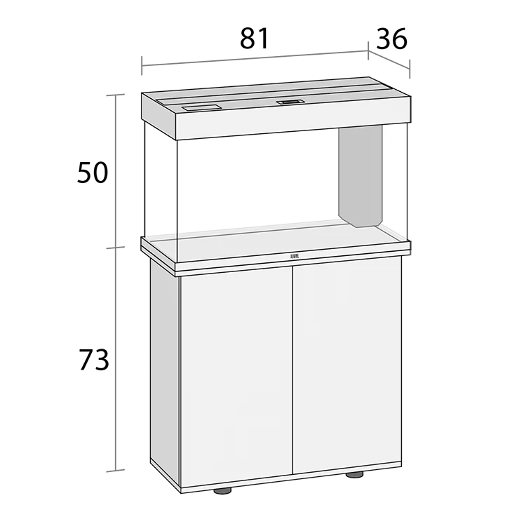 [JU01350] RIO 125 LED - aquarium with cabinet (Black)