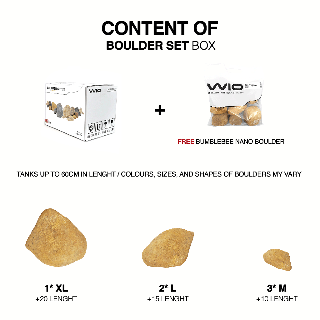 [WI44004] WIO | Boulders - Bumblebee Boulder Set (Boulder Set Nano Box)