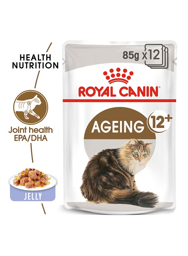 [RO237610] Feline Health Nutrition Ageing 12+ Jelly (Wet Food - Pouches) 12 x 85 g
